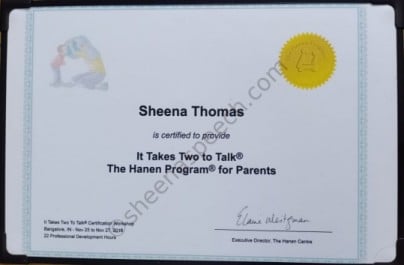 Sheena Thomas (Speech Therapist) Hanen Certification